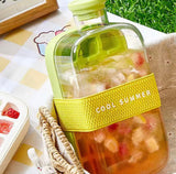 Moonval 2-in-1 Ice Cube Water Bottle, 500ml Leakproof Bottle with Built-In Ice Cube Tray