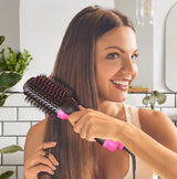 Moonval 3-in-1 Hot Air Styling Brush, Hair Dryer, Straightener & Volumizer for Smooth Hair
