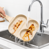 Moonval 3-in-1 Nonstick Frying Pan, Multi-Section Skillet for Eggs, Pancakes & Breakfast Cooking