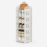 Moonval 6-Tier Shoe Rack Organizer, Space-Saving Storage Shelf for Entryway, Closet & Bedroom