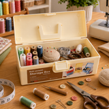 Moonval Multi-Purpose Sewing Organizer Box, Portable Storage Case for Threads, Needles & Sewing Supplies
