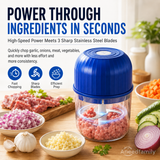 Moonval Wireless Electric Food Chopper, USB Rechargeable Mini Food Processor for Garlic & Vegetables