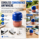 Moonval Wireless Electric Food Chopper, USB Rechargeable Mini Food Processor for Garlic & Vegetables