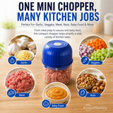 Moonval Wireless Electric Food Chopper, USB Rechargeable Mini Food Processor for Garlic & Vegetables