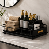 Moonval Pull-Out Cabinet Organizer, Sliding Under Sink Storage Rack for Kitchen & Bathroom
