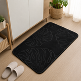 Moonval Absorbent Bath Mat, Leaf-Shaped Quick-Dry Non-Slip Rug for Bathroom, Kitchen & Entryway