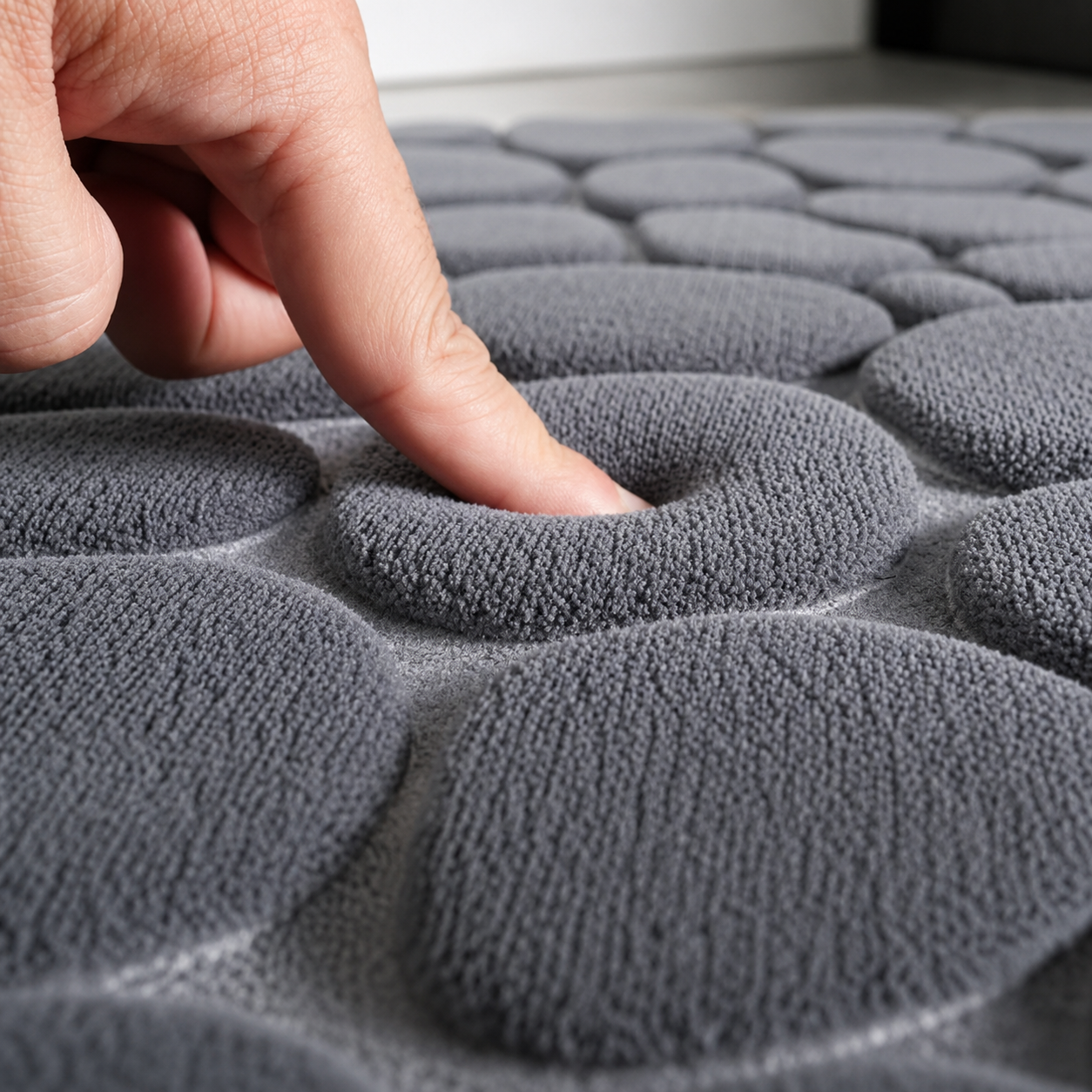 Moonval 3-Piece Bathroom Rug Set, Ultra-Soft Absorbent Non-Slip Mats for Shower, Toilet & Vanity