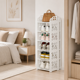Moonval 6-Tier Shoe Rack Organizer, Space-Saving Storage Shelf for Entryway, Closet & Bedroom