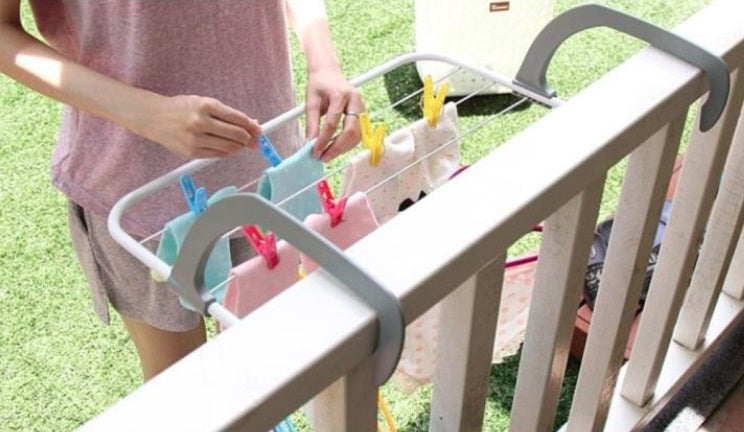 Moonval Radiator Drying Rack Set of 2, Foldable Balcony & Heater Clothes Drying Rack