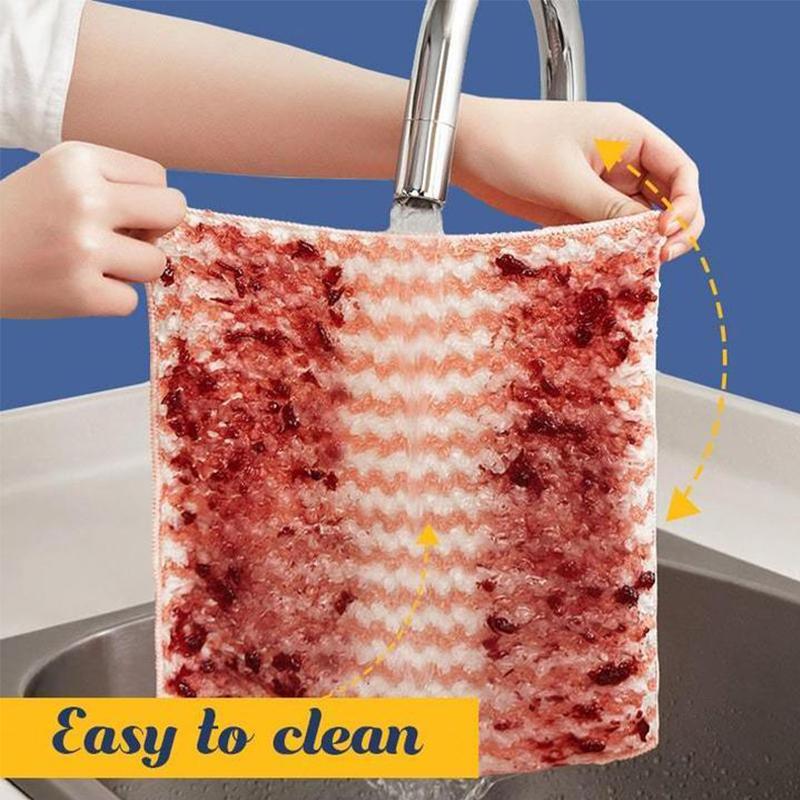 Moonval Microfiber Cleaning Cloths, Reusable Absorbent Kitchen Dish & Surface Towels