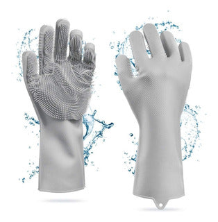 Moonval Multifunction Cleaning Gloves, Reusable Household Scrubbing Gloves for Kitchen & Bathroom