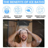 Moonval Foldable Ice Bath Tub, Portable Silicone Cold Plunge & Outdoor Shower for Recovery