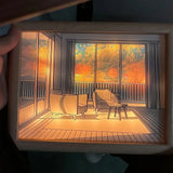 Moonval LED Light Art Frame, Aesthetic Illuminated Picture Frame for Bedroom, Living Room & Desk Decor