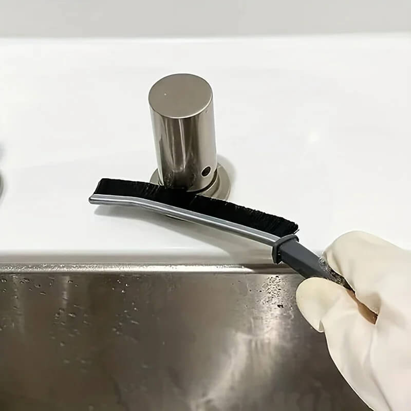 Moonval Crevice Cleaning Brush Set, 2-Pack Hard Bristle Gap Cleaner for Tiles, Grout & Corners