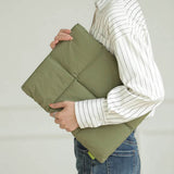 Moonval Puffy Laptop Sleeve, Quilted Protective Laptop Case with Soft Padded Interior