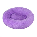 Moonval Calming Pet Bed, 60cm Plush Donut Dog & Cat Bed for Cozy Comfort
