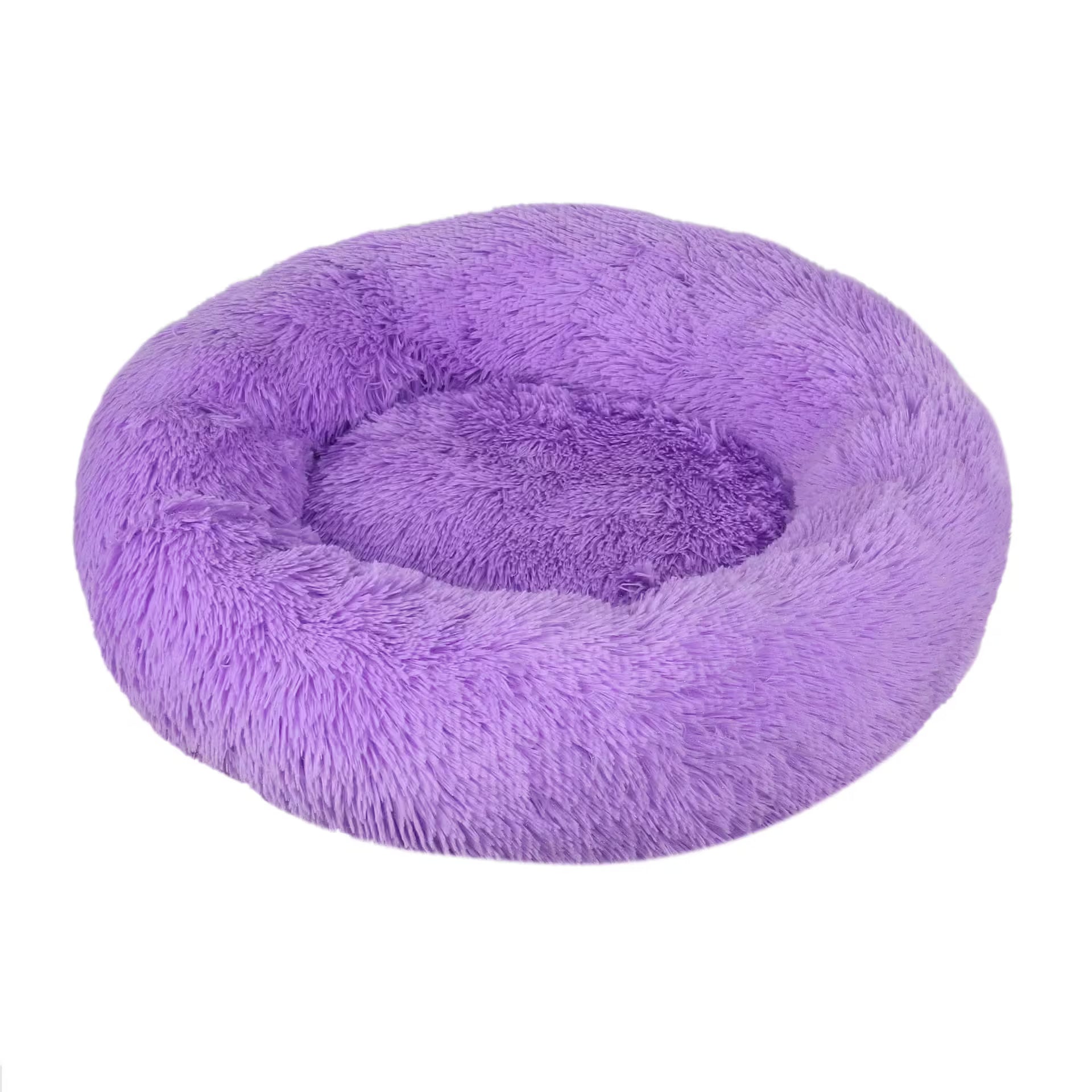 Moonval Calming Pet Bed, 60cm Plush Donut Dog & Cat Bed for Cozy Comfort
