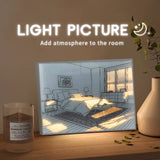 Moonval LED Light Art Frame, Aesthetic Illuminated Picture Frame for Bedroom, Living Room & Desk Decor