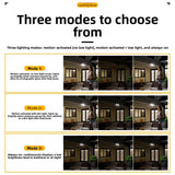 Moonval Solar Motion Sensor Wall Light, 3-Head LED Security Light with USB-C Charging
