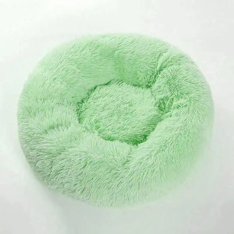 Moonval Calming Pet Bed, 60cm Plush Donut Dog & Cat Bed for Cozy Comfort