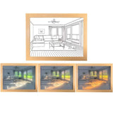 Moonval LED Light Art Frame, Aesthetic Illuminated Picture Frame for Bedroom, Living Room & Desk Decor