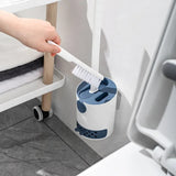 Moonval Silicone Toilet Brush Set, 2-in-1 Wall-Mounted Toilet Brush with Quick-Dry Holder