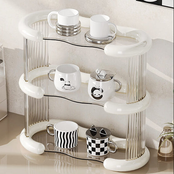 Moonval 3-Tier Storage Organizer, Space-Saving Countertop Shelf for Kitchen, Bathroom & Vanity
