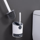 Moonval Silicone Toilet Brush Set, 2-in-1 Wall-Mounted Toilet Brush with Quick-Dry Holder