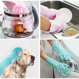 Moonval Multifunction Cleaning Gloves, Reusable Household Scrubbing Gloves for Kitchen & Bathroom