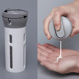 Moonval 4-in-1 Travel Dispenser Bottle, Leakproof Refillable Toiletry Container for Shampoo, Lotion & Soap