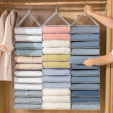Moonval Hanging Closet Organizer, 7-Shelf Space-Saving Storage for Clothes, Sweaters & Towels