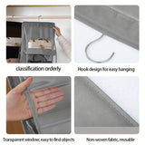 Moonval Hanging Handbag Organizer, Double-Sided Closet Storage with Clear Pockets for Purses & Accessories