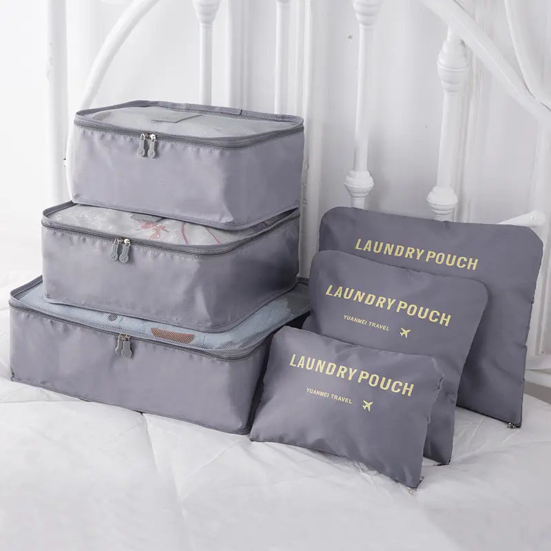 Moonval Travel Packing Cubes, 6-Piece Luggage Organizer Set for Clothes, Shoes & Travel Essentials