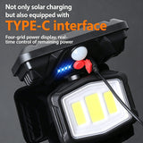 Moonval Solar Motion Sensor Wall Light, 3-Head LED Security Light with USB-C Charging