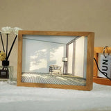 Moonval LED Light Art Frame, Aesthetic Illuminated Picture Frame for Bedroom, Living Room & Desk Decor