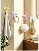 Moonval Butterfly Wall Hanger, Rotating Hooks for Keys, Towels, Clothes and Bags