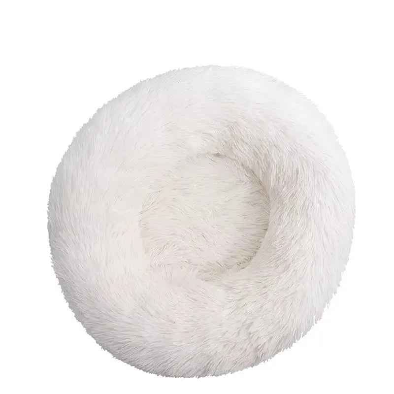 Moonval Calming Pet Bed, 60cm Plush Donut Dog & Cat Bed for Cozy Comfort