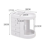 Moonval 4-Tier Acrylic Vanity Organizer, Multifunction Makeup & Skincare Storage Rack for Countertops