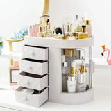Moonval 4-Tier Acrylic Vanity Organizer, Multifunction Makeup & Skincare Storage Rack for Countertops