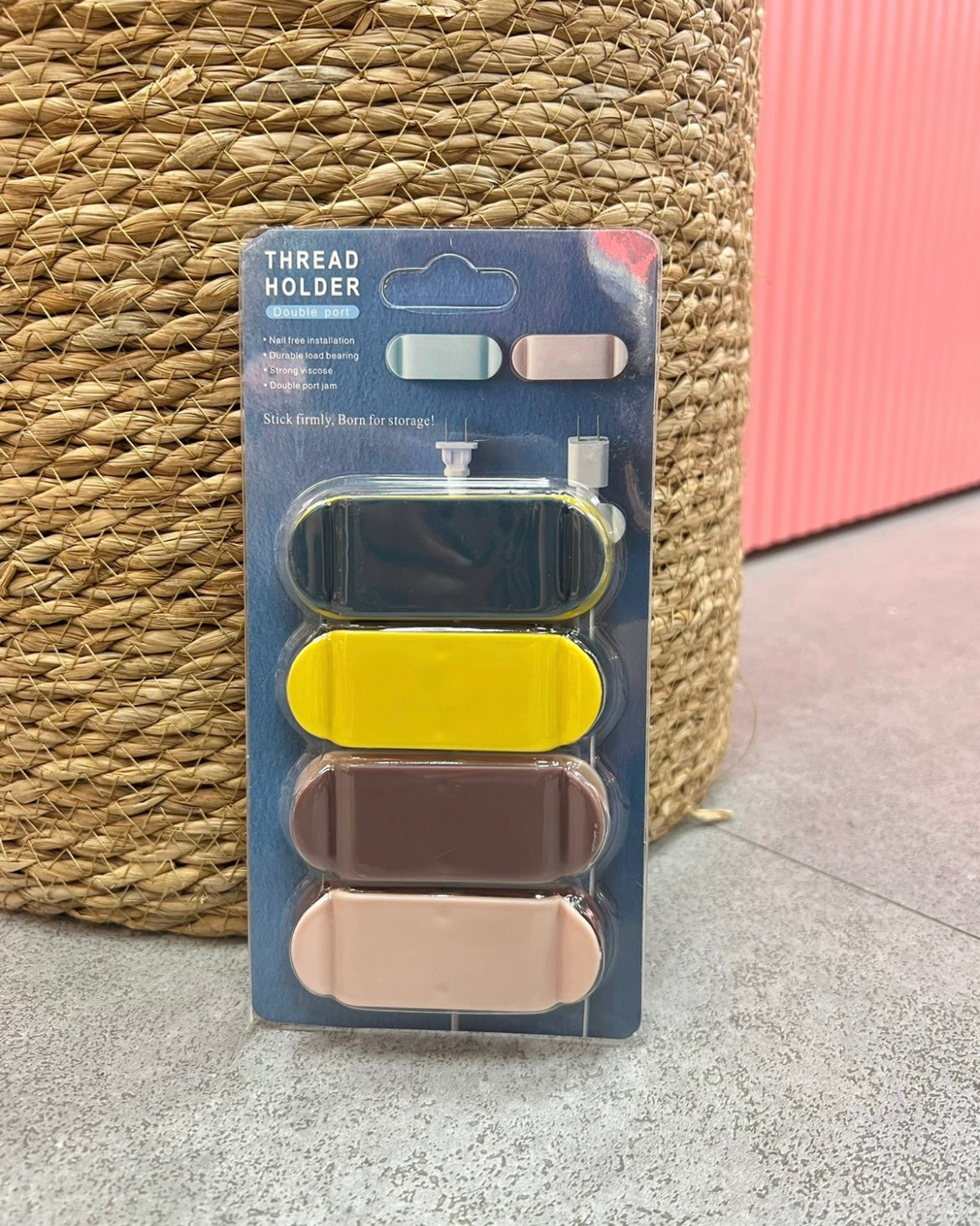 Moonval Adhesive Cable Organizer Clips, 4-Pack Cord Holder for Chargers, Appliances & Cables