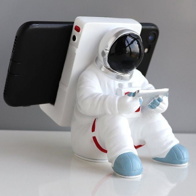 Moonval Astronaut Phone Stand, Cute Desktop Mobile Holder for Hands-Free Viewing