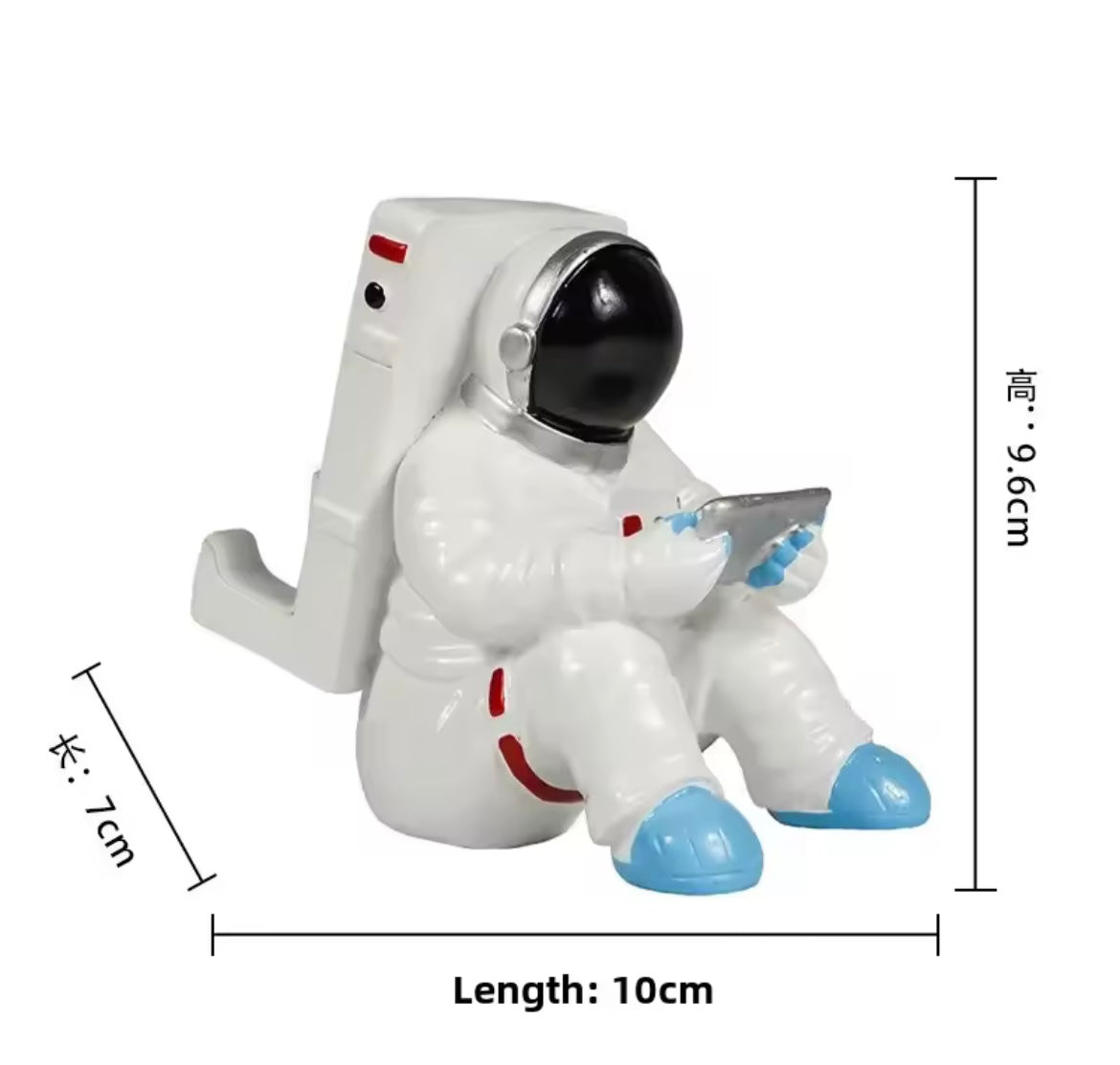 Moonval Astronaut Phone Stand, Cute Desktop Mobile Holder for Hands-Free Viewing