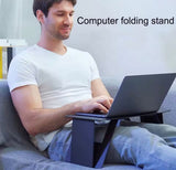 Moonval Foldable Laptop Desk, Portable Bed Tray Table with Magnetic Folding Legs