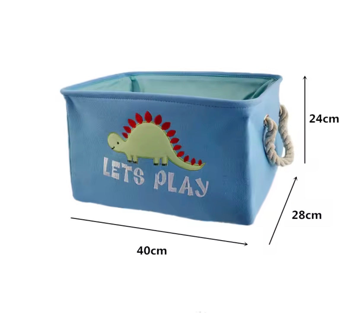 Moonval Foldable Toy Storage Basket, Fabric Organizer Bin with Rope Handles for Kids' Room