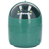Moonval Mini Desktop Trash Bin, Cute Dinosaur Flip-Top Waste Basket for Office & Vanity