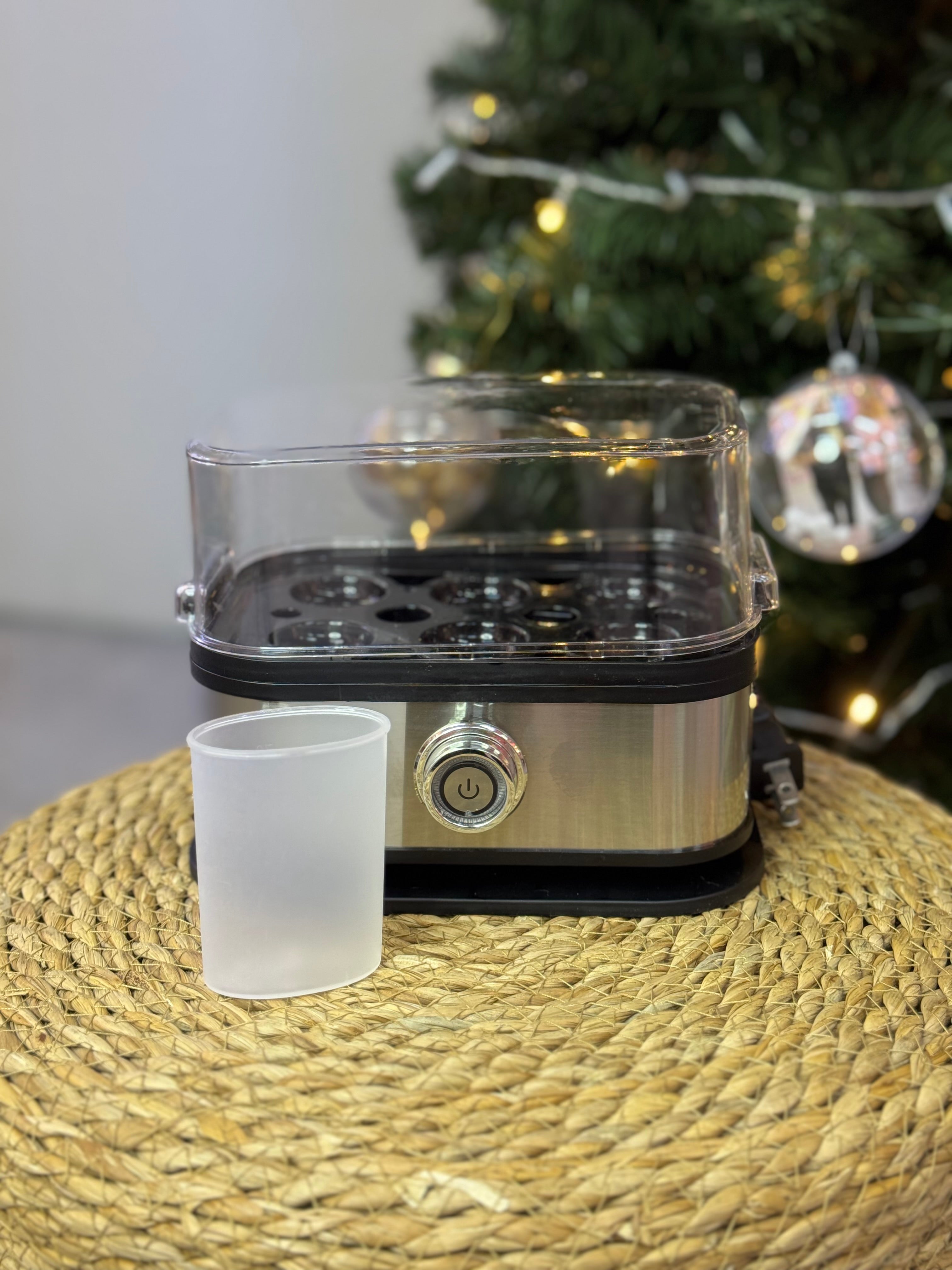 Moonval Electric Egg Cooker, 6-Egg Rapid Boiler with Auto Shut-Off & Measuring Cup