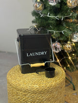 Moonval Steel Laundry Detergent Dispenser, Powder Storage Bin with Scoop & Handle