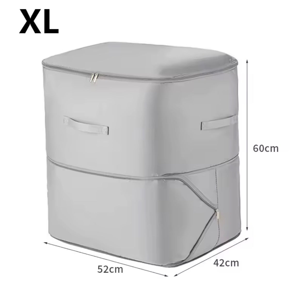 Moonval XL Bedding Storage Bag, Foldable Quilt & Blanket Organizer with Zipper & Handles