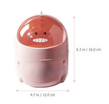 Moonval Mini Desktop Trash Bin, Cute Dinosaur Flip-Top Waste Basket for Office & Vanity