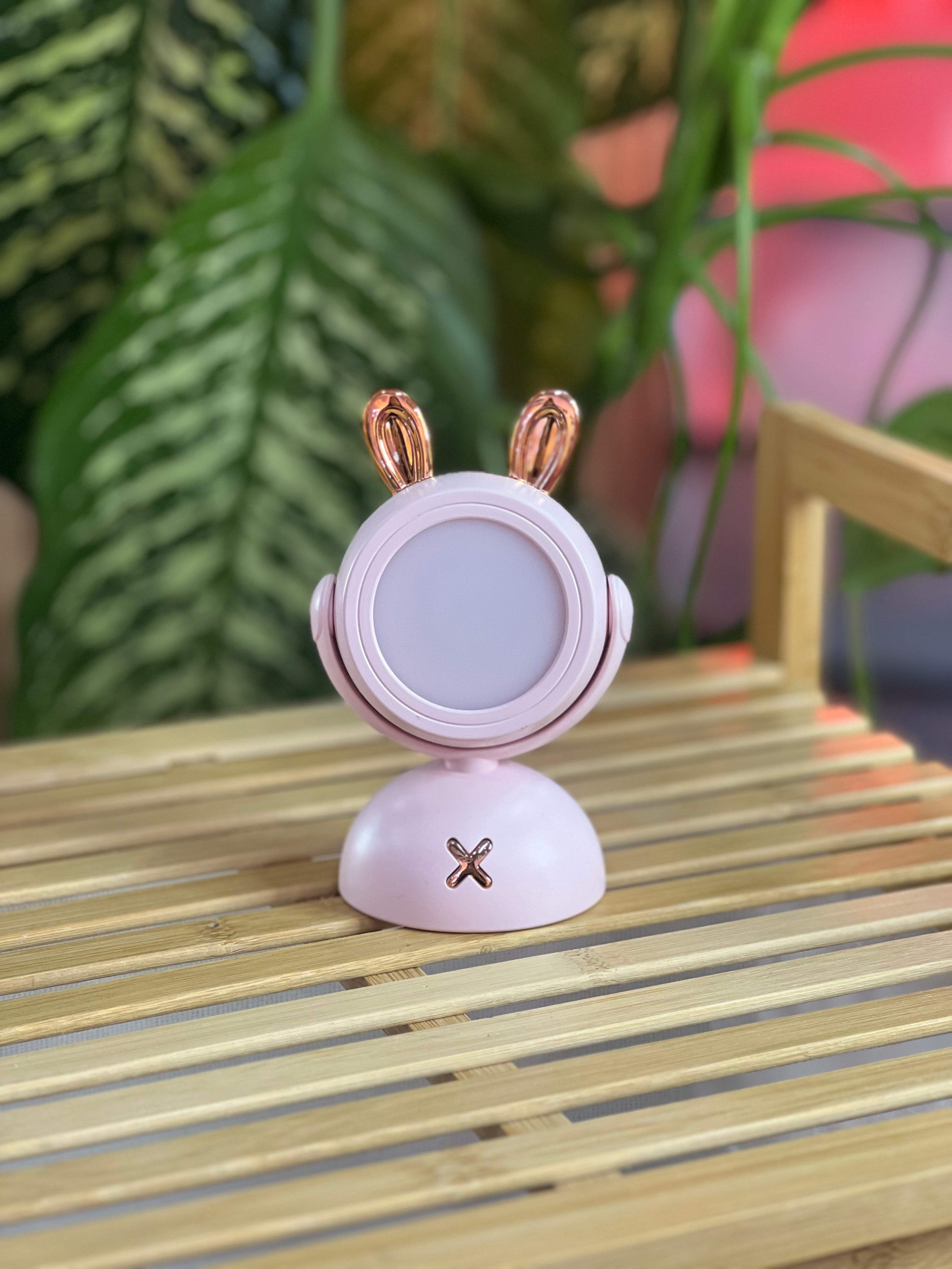 Moonval USB Rechargeable Mini Desk Lamp, Adjustable LED Night Light with Cute Animal Design